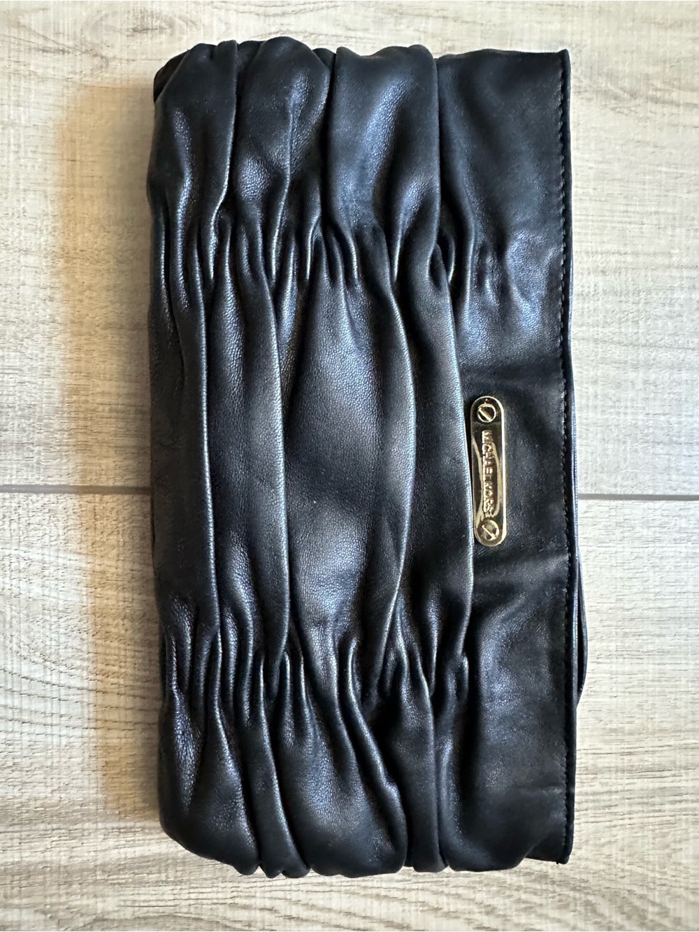 Michael Kors Webster Black Leather Convertible Clutch